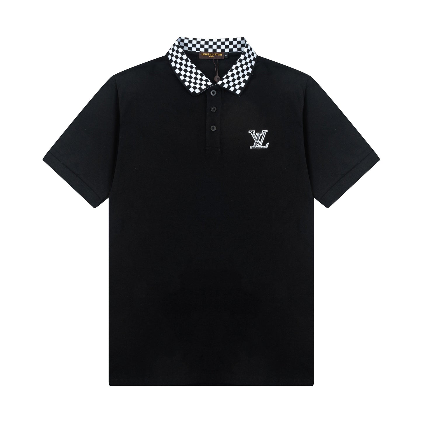 250325 New high quality checked collar POLO shirt