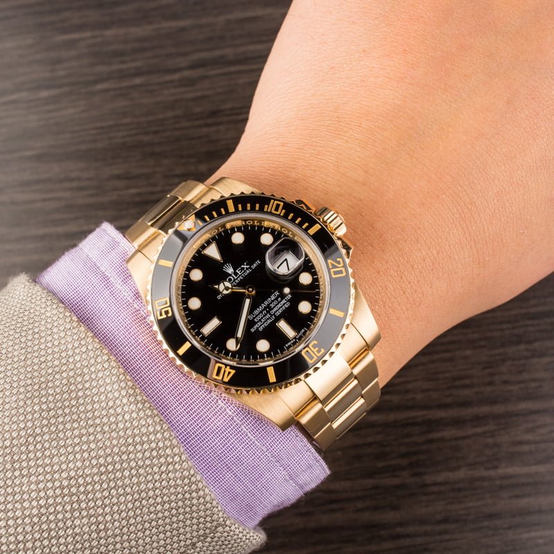 Rlx Perpetual Submariner Date 41mm Blue Dial Yellow Gold 126618LB