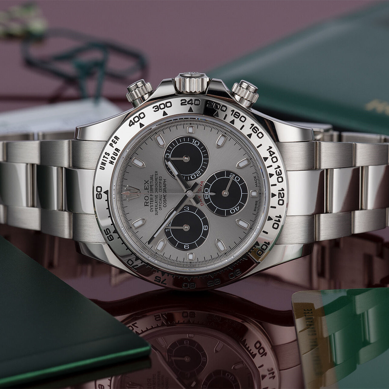 RLX White Gold Daytona 116509 Steel and Black