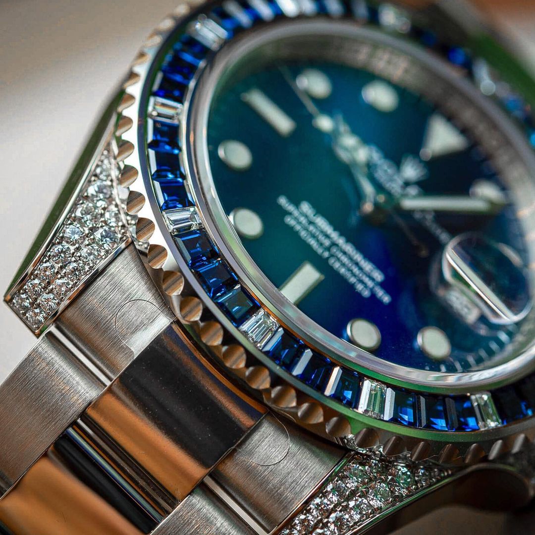 Rlx Submariner Date 116659 SABR 18K White Gold Diamonds Sapphires UNWORN