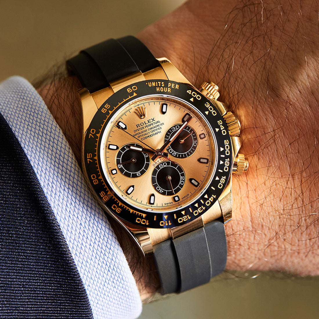 RLX Cosmograph Daytona Black Strap m116518ln Series