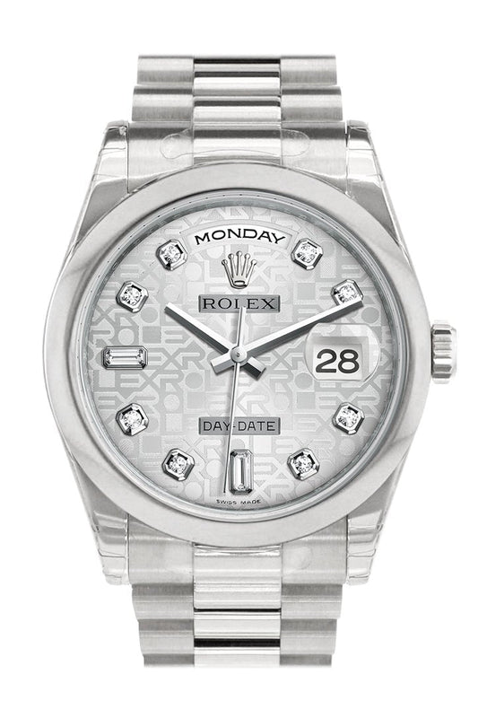 RLX Day Date 36 Silver Jubilee Diamonds Dial President Men's Watch 118206
