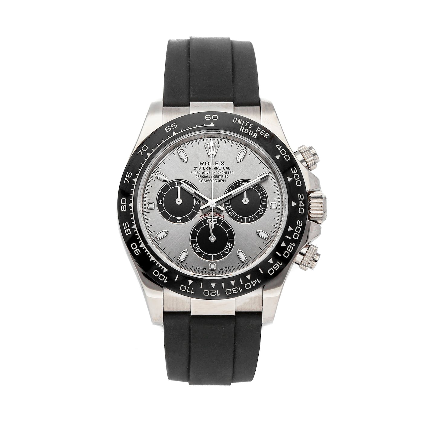 RLX Daytona White Gold Steel Dial Oysterflex Strap 116519ln-0027