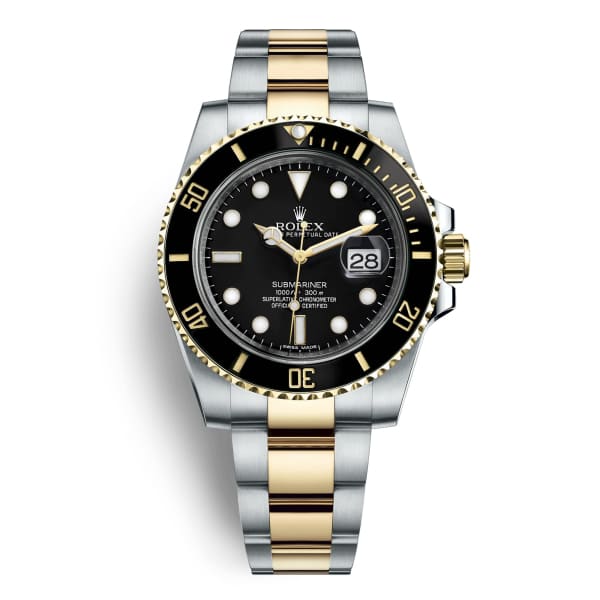Rlx Submariner Black Index Dial Oyster Bracelet Mens Watch 116613LN
