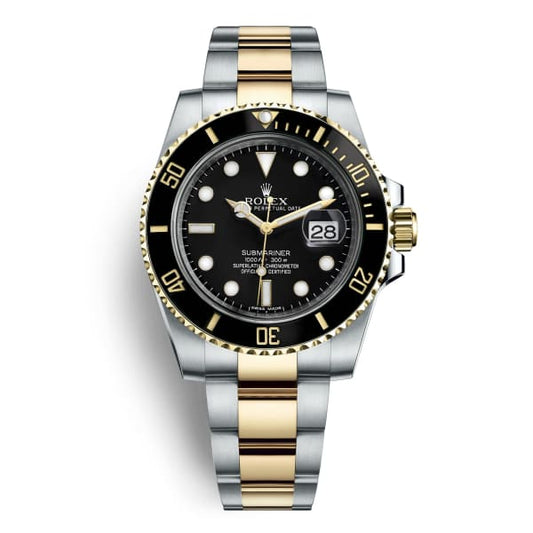 Rlx Submariner Black Index Dial Oyster Bracelet Mens Watch 116613LN