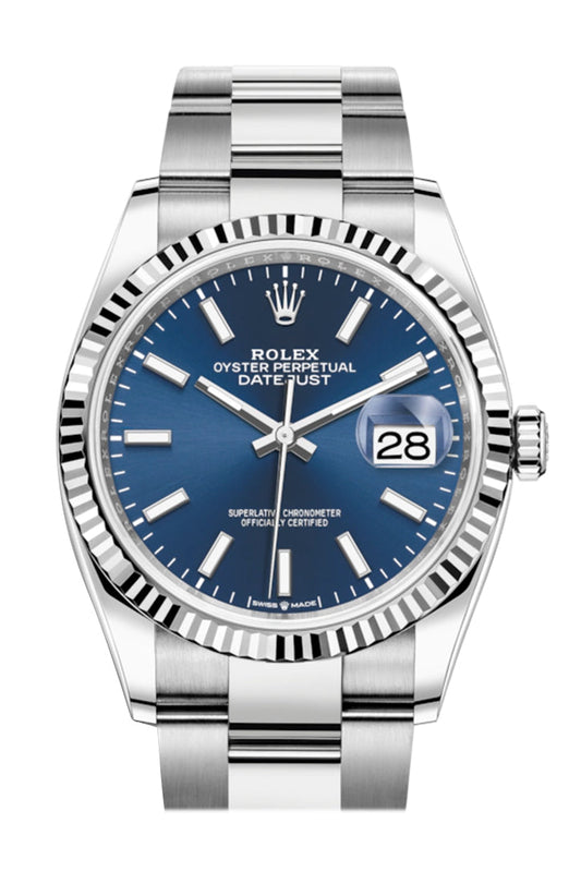 Rlx Datejust 36 Blue Dial Automatic Watch 126234