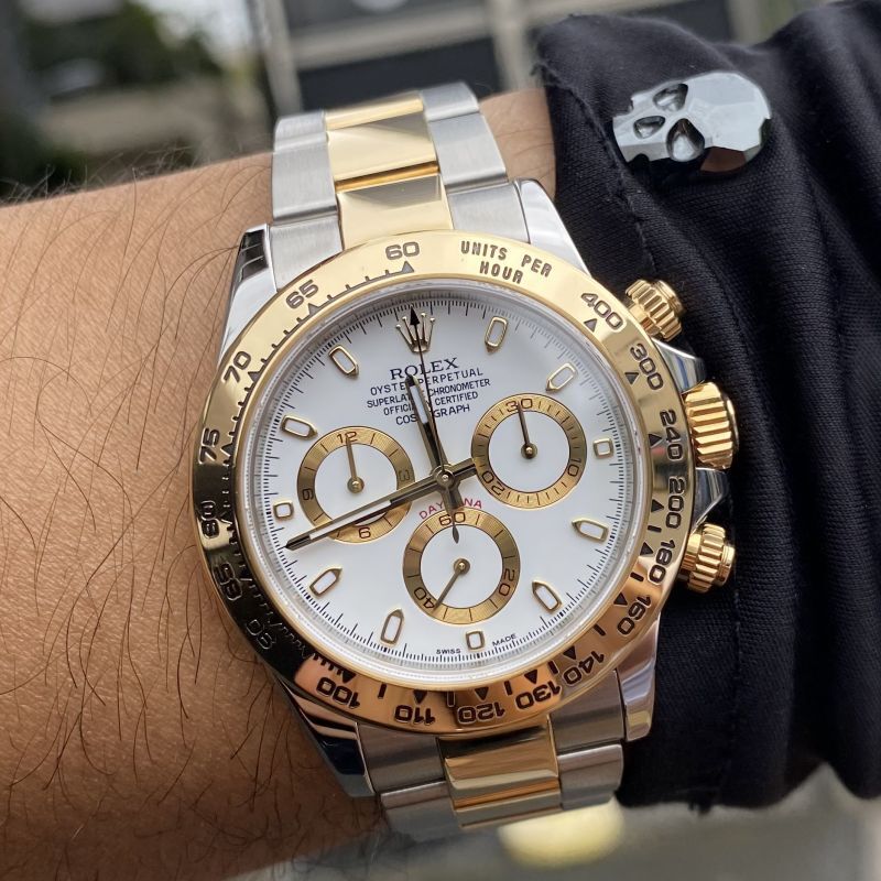 RLX Daytona Steel & Gold White Dial 116503