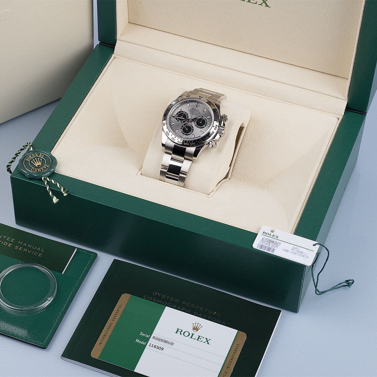 RLX White Gold Daytona 116509 Steel and Black