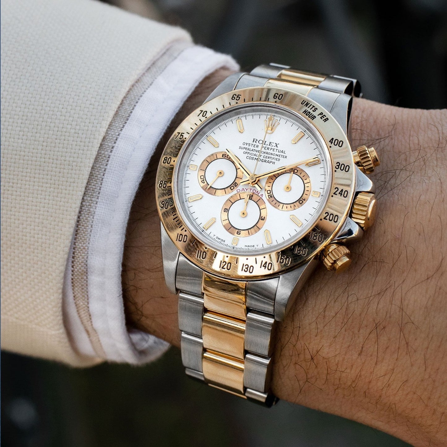 RLX Daytona Steel & Gold White Dial 116503