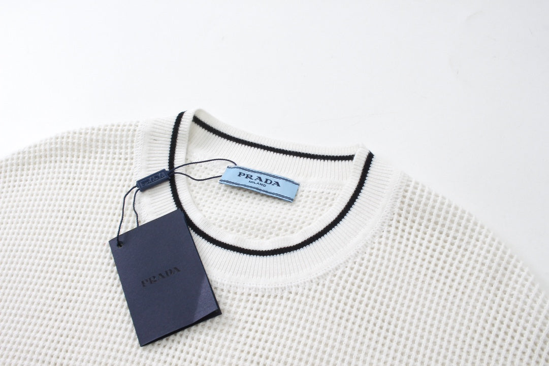 250313 New featured hollow knit T-shirt