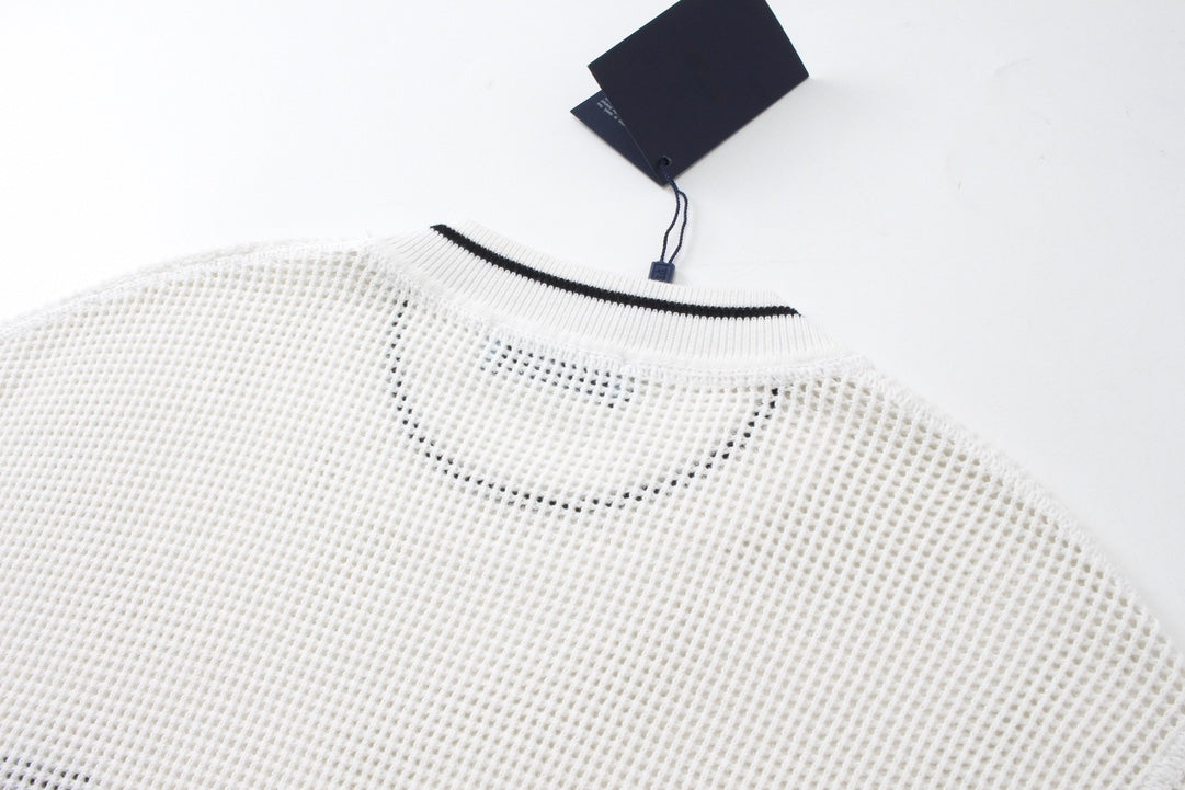 250313 New featured hollow knit T-shirt