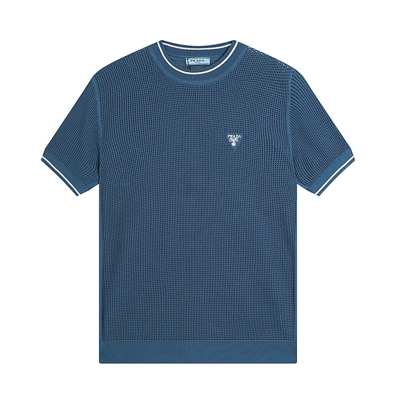 250313 New featured hollow knit T-shirt