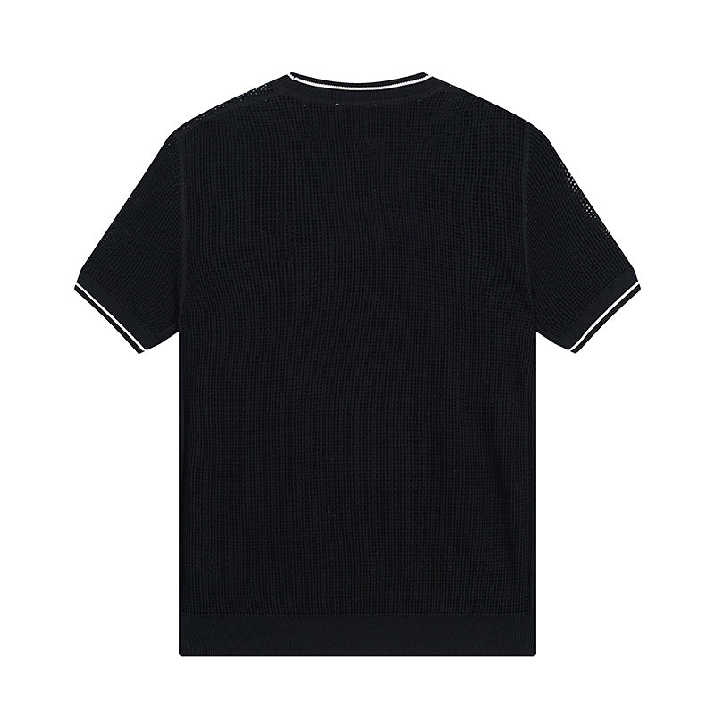 250313 New featured hollow knit T-shirt