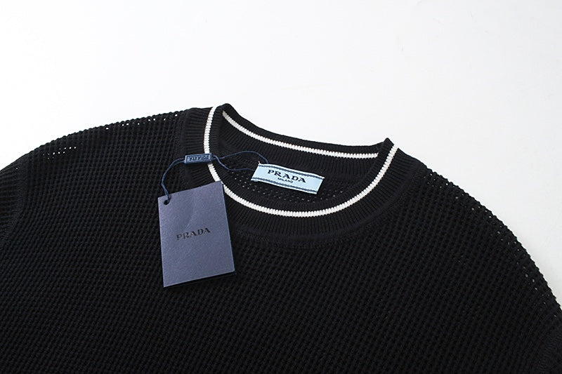 250313 New featured hollow knit T-shirt