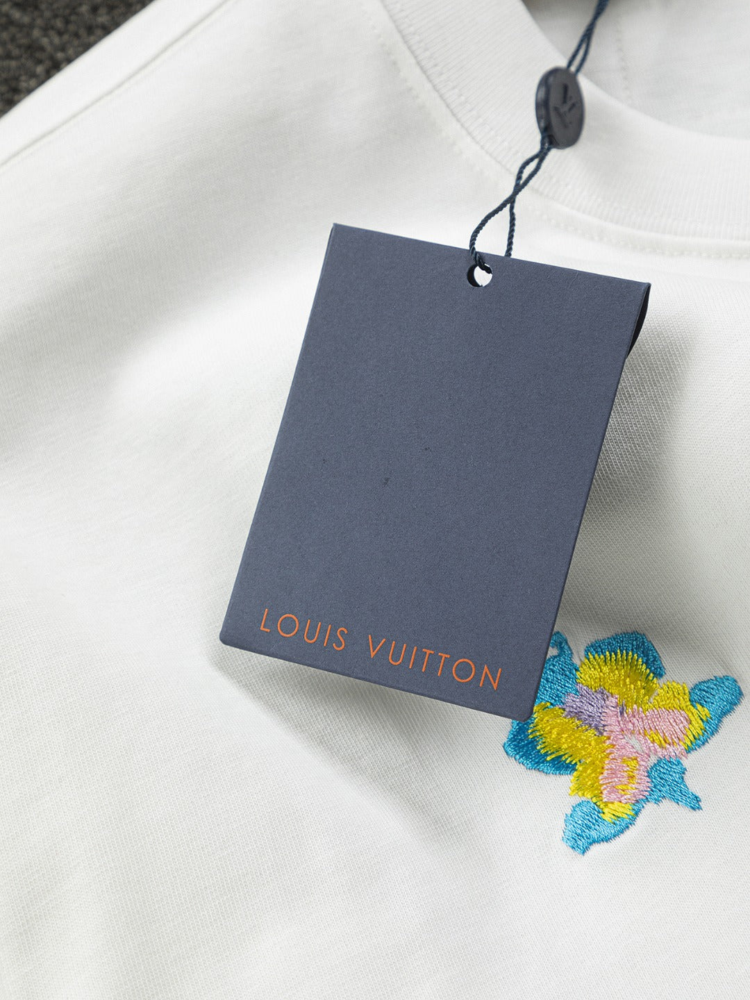 250325 New colorful embroidered butterfly T-shirt