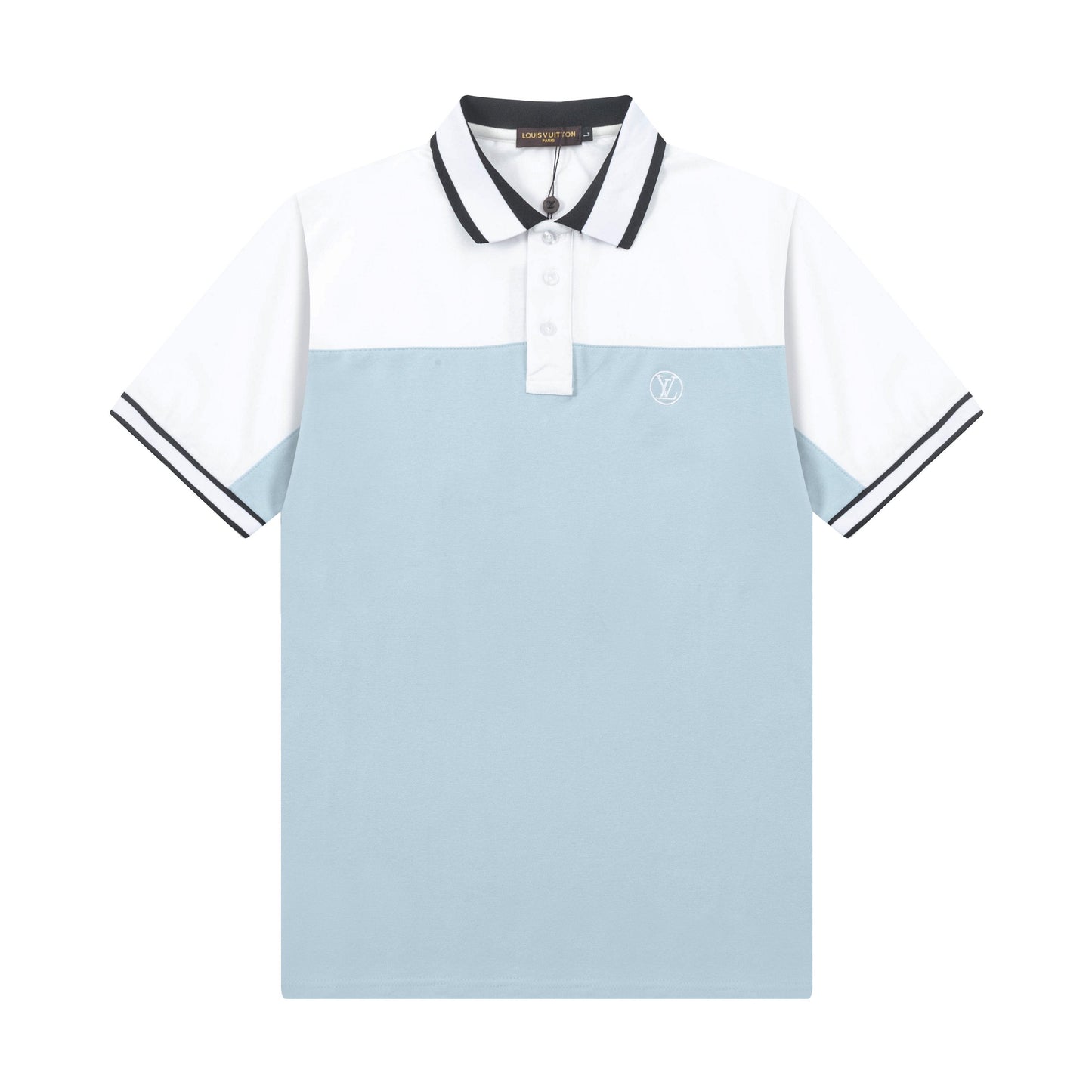 250325 New high quality two-tone patchwork POLO shirt