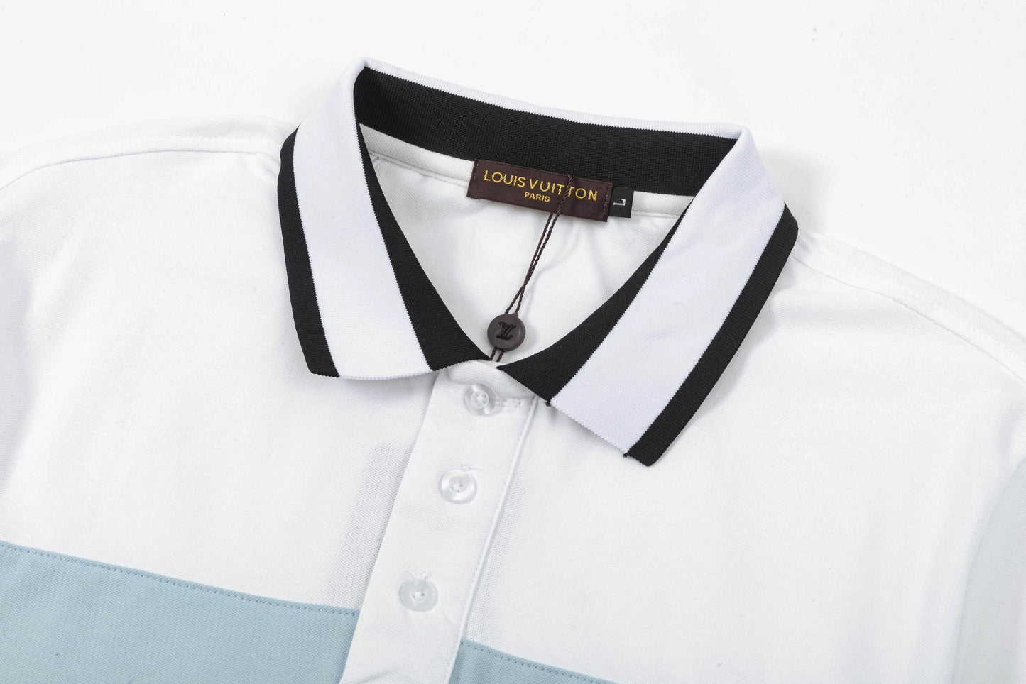 250325 New high quality two-tone patchwork POLO shirt