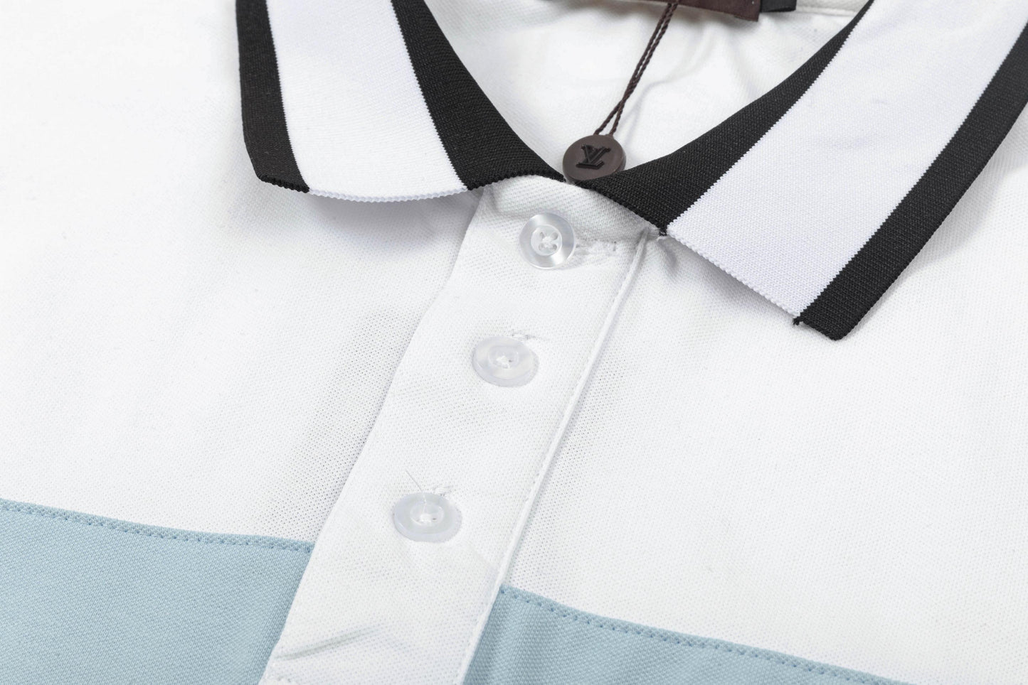 250325 New high quality two-tone patchwork POLO shirt