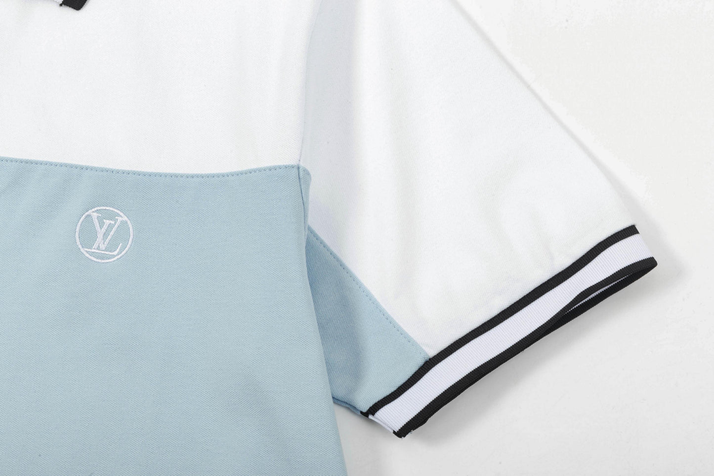 250325 New high quality two-tone patchwork POLO shirt