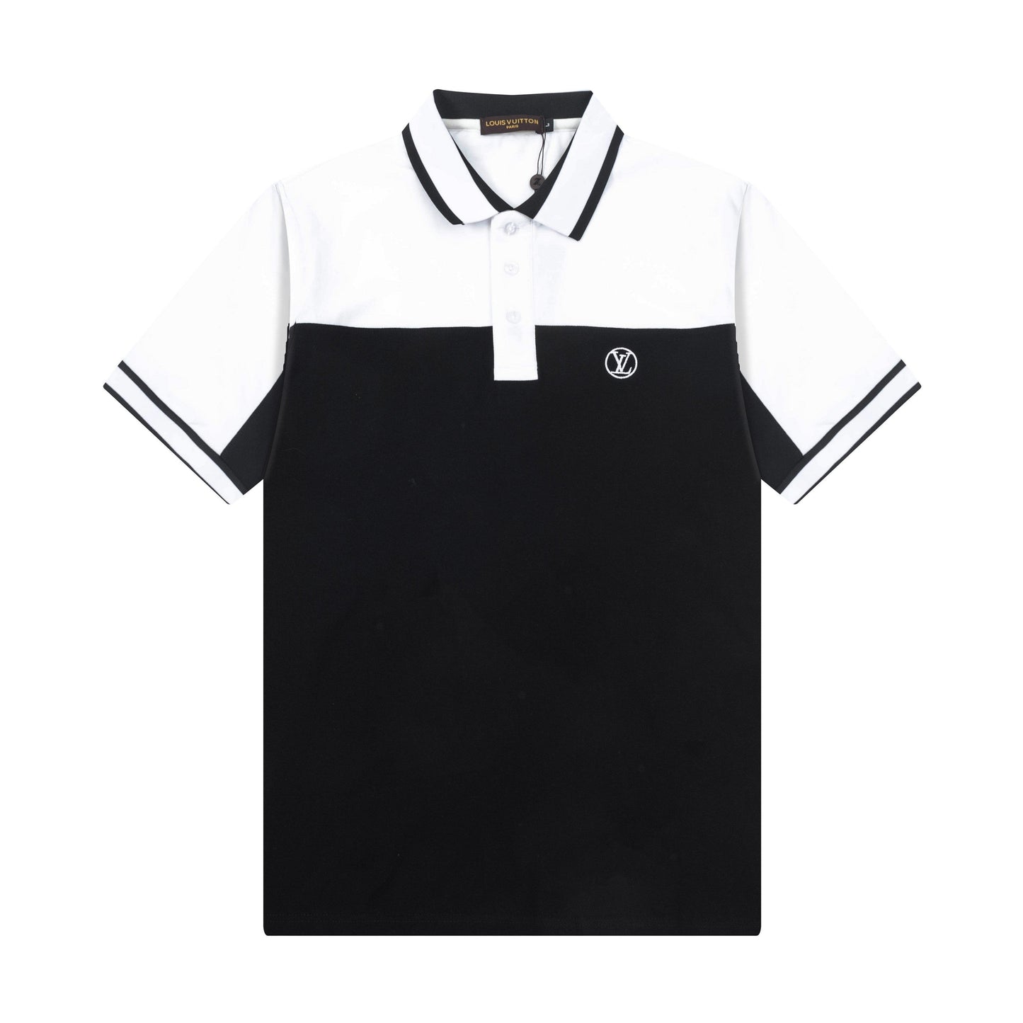 250325 New high quality two-tone patchwork POLO shirt