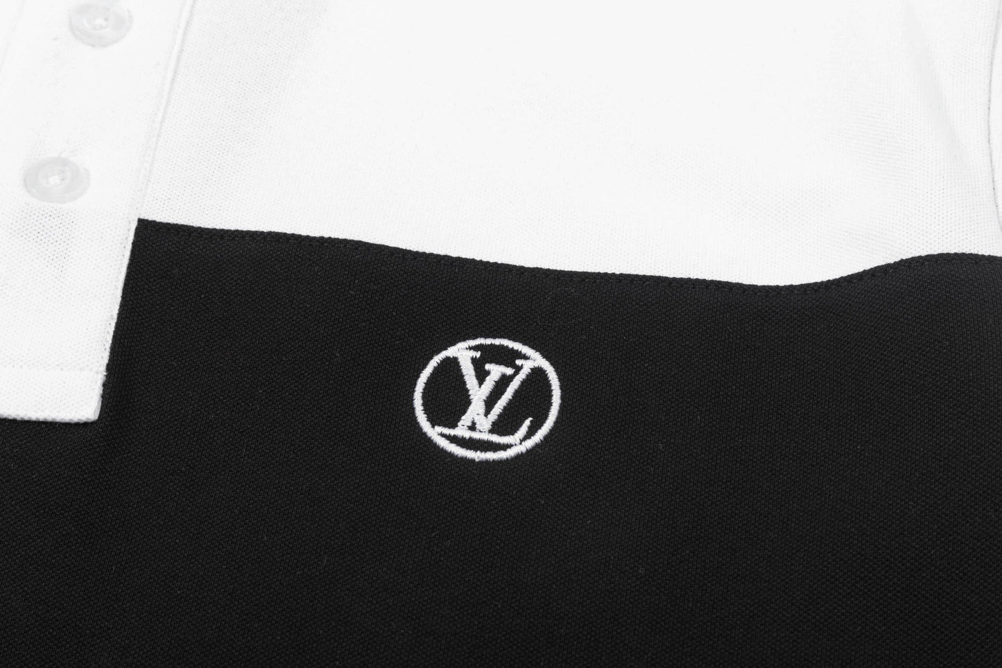 250325 New high quality two-tone patchwork POLO shirt