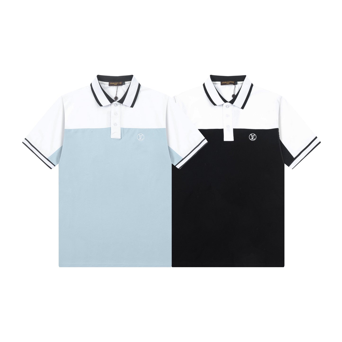 250325 New high quality two-tone patchwork POLO shirt