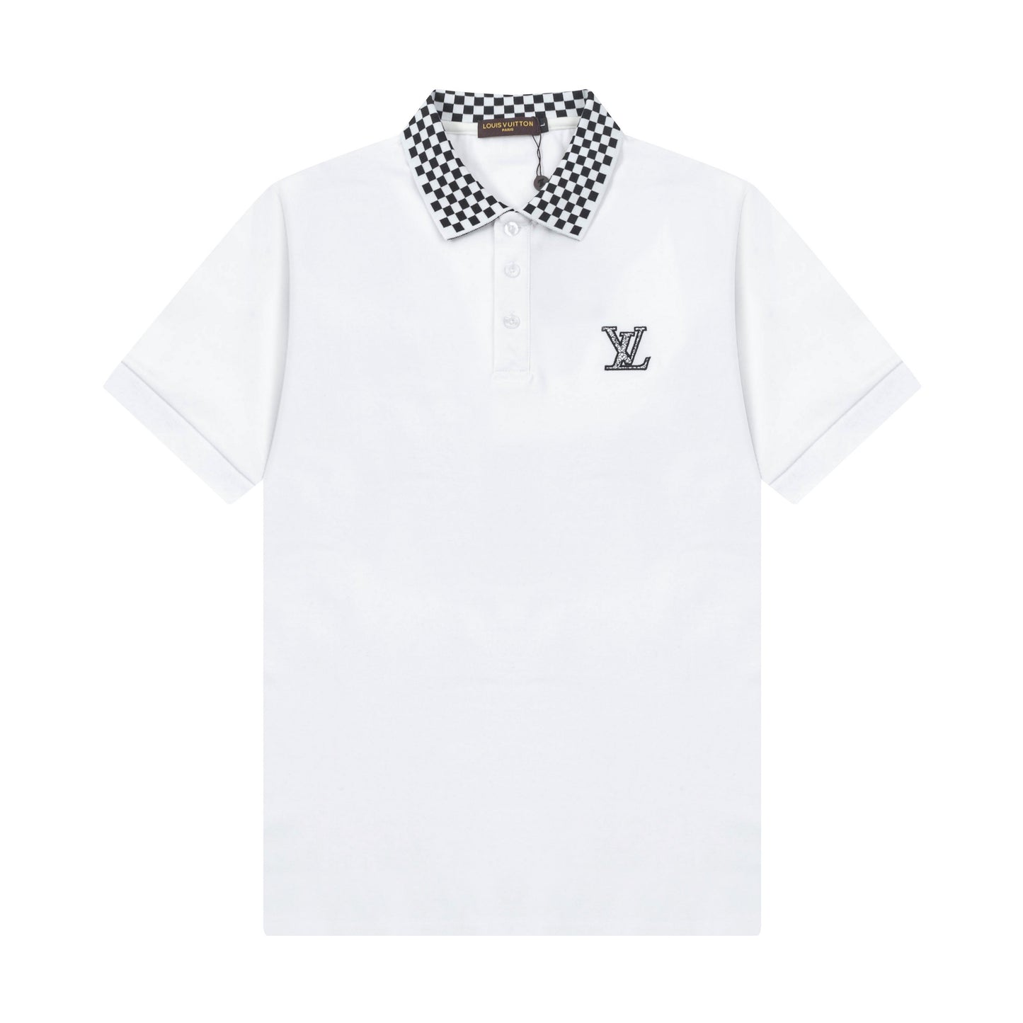250325 New high quality checked collar POLO shirt
