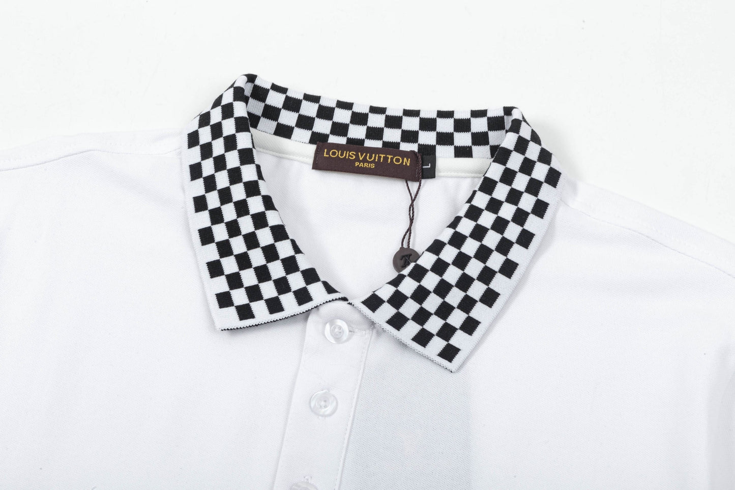 250325 New high quality checked collar POLO shirt