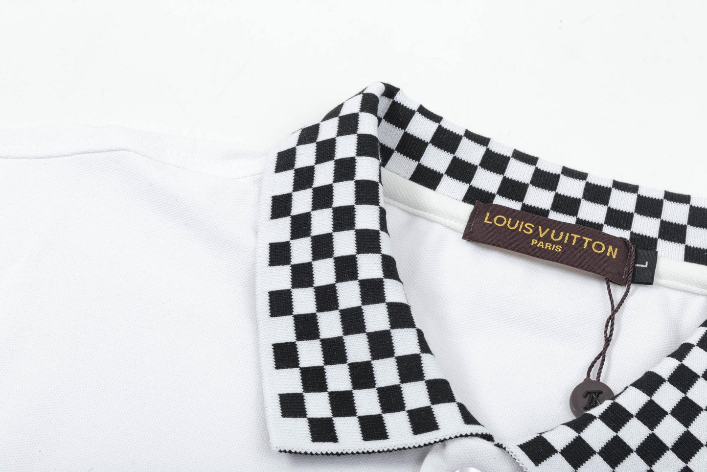 250325 New high quality checked collar POLO shirt